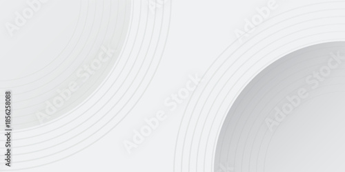 Abstract white geometric line on grey background. Overlap on bright space with lines effect decoration concept