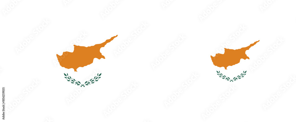 Obraz premium vector illustration of a cyprus flag