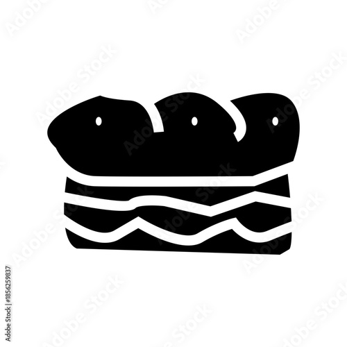 vector illustration of a sandwich bread glyph icon