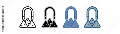 
powder metallurgy icon set multiple style collection with powder metallurgy design