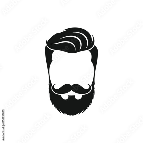 Gentleman barbershop logo design. men's haircut styles