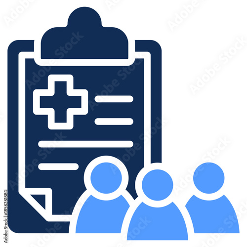 Clinical Trials glyph color icon