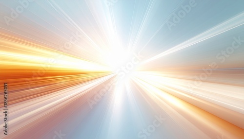 未来へ伸びる光のライン。抽象的なスピード感ある背景。Abstract Light Streaks Extending Forward Futuristic Speed Background.