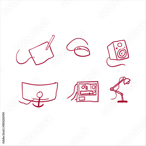 electronic with cable doodle