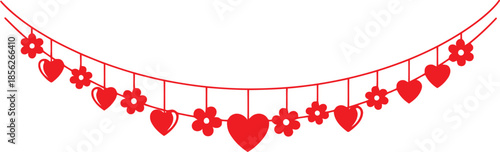 Colorful Heart and Flower Vector for Romantic Celebrations