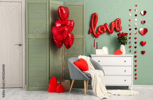 Romantic living room interi...