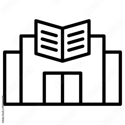 Library Outline Icon