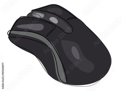 Mouse cursor in a continuous line drawing style.