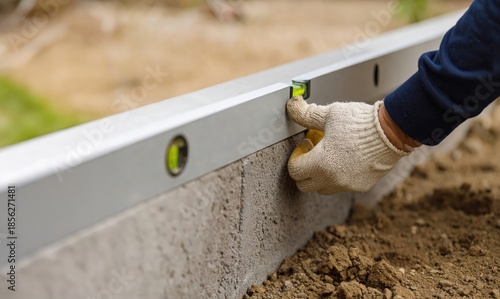 水平器で高さを確認