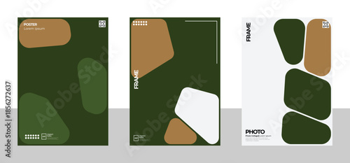 Freeform Shape Photo Collage in A4 Ratio with Neutral Color Palette for Poster Cover or Flyer