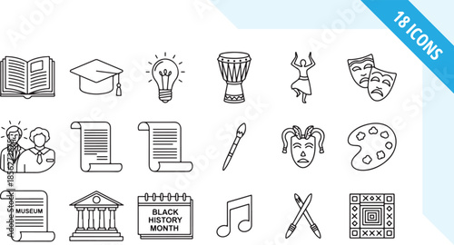 Black History Month cultural unity vector illustration