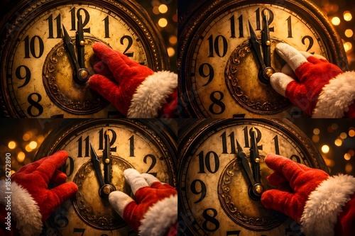 Christmas Clock Time Freeze 3D Art