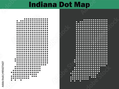 Indiana dot maps vector in the USA