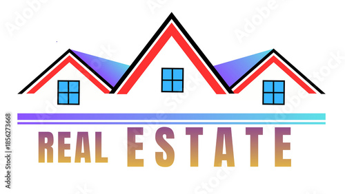 Stylized rooftops and gradient 