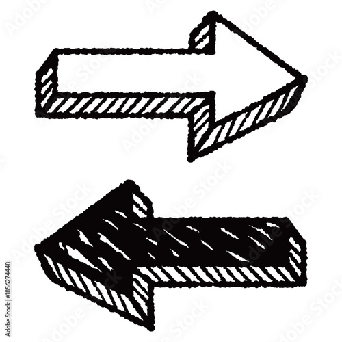 強調や注目に！手書きの矢印イラスト