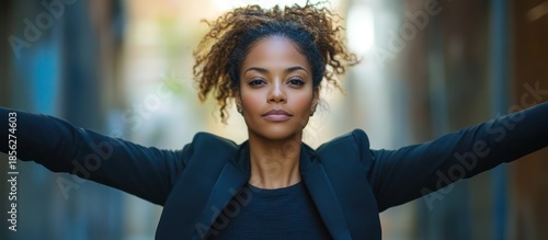 Woman Posing in Urban Alleyway