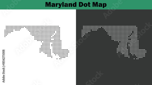 Maryland dot maps vector in the USA