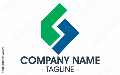 A logo template for a company, with placeholders for the name and slogan.