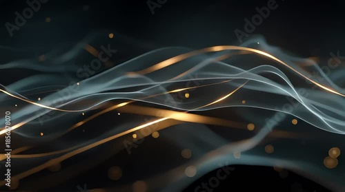 Abstract flowing light curves suitable for backgrounds, designs, digital art, and concepts related to energy, motion, technology, and dynamics.