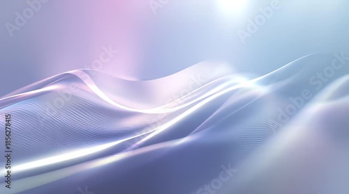 Abstract image with shimmering waves and iridescent light in blurred pastel hues background animation suitable for design projects