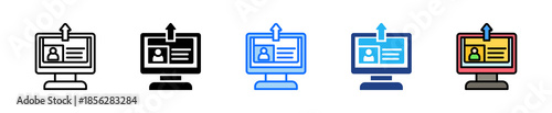 Id Submission Icon Set Multiple Style Collection