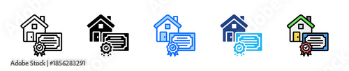 Address Verification Icon Set Multiple Style Collection