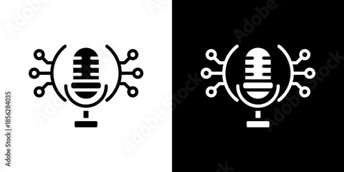 Speech Recognition Icon Set Vector Collection Isolated In Black And White