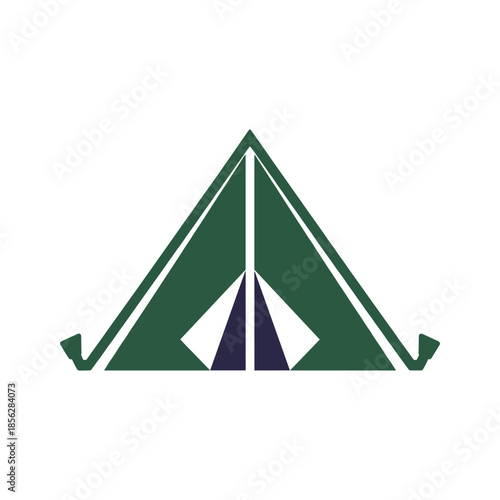 Green tent icon Vector