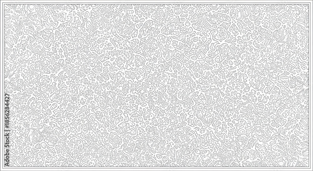Fototapeta premium Intricate monochromatic pattern composed of densely packed organic cellular structures
