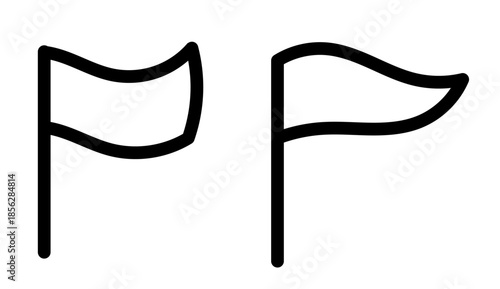 Flag icon designed as a simple flat line symbol.