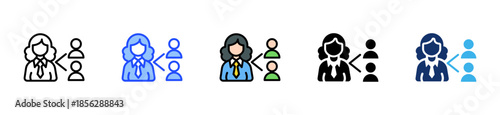 Employee Referral Icon Collection With Multiple Styles