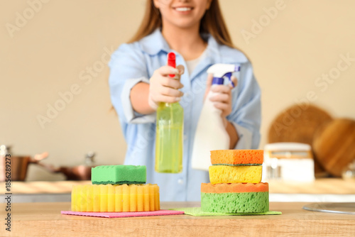 Different housework sponges...
