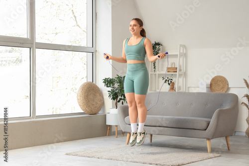 Beautiful sporty young woma...
