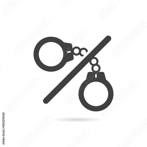 Vector Isolated No Handcuffs Icon