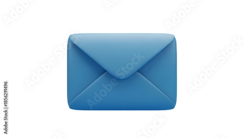 A blue envelope icon on a white background, symbolizing digital communication and messaging