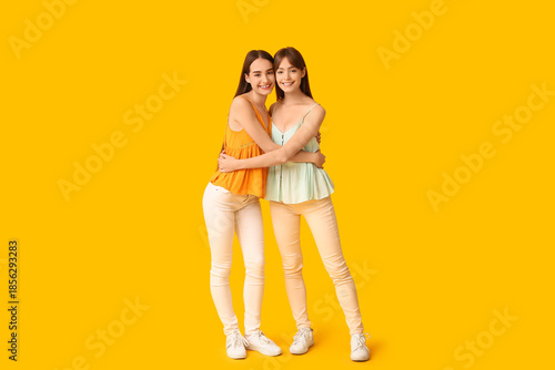 Beautiful young twin sister...