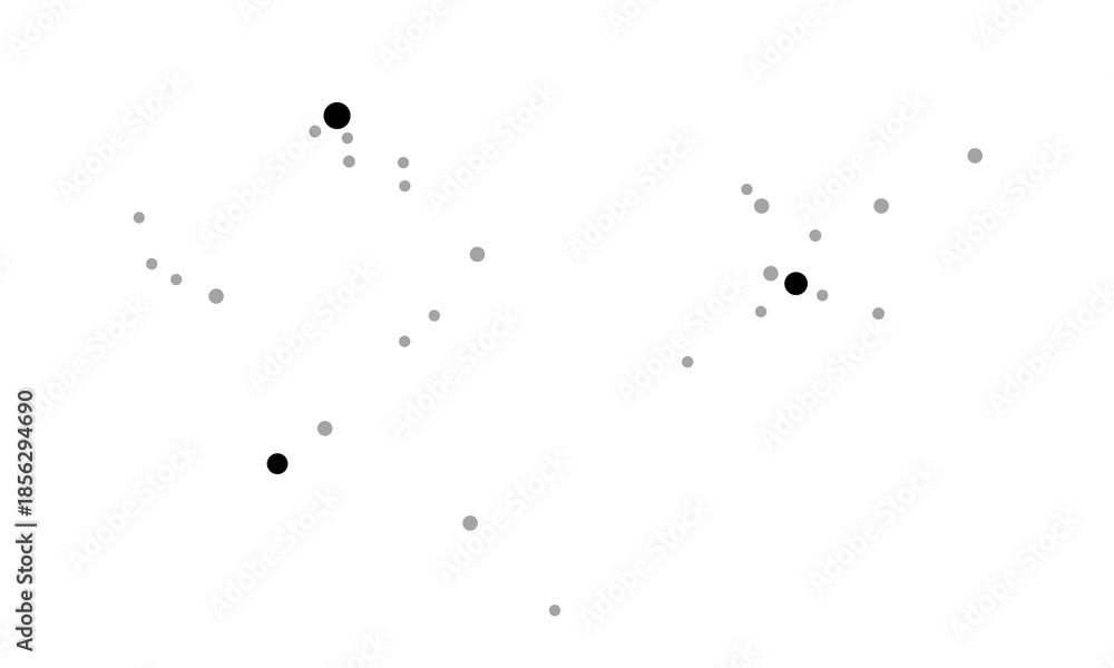 Fototapeta premium 夏の大三角のモノクロイラスト（星のみで連結線なし）