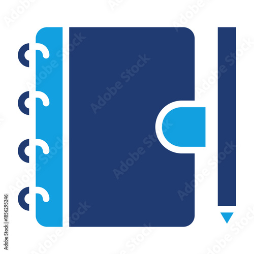 Diary Blue Color Icon