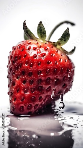strawberry on a white