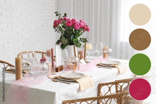 Beautiful table setting wit...