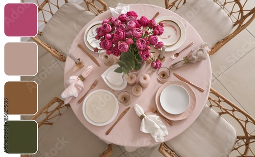 Beautiful table setting wit...