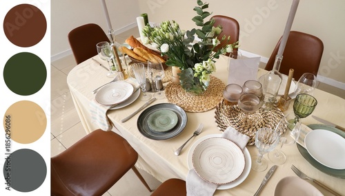 Beautiful table setting wit...