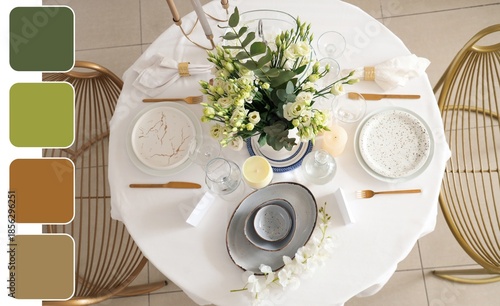 Beautiful table setting wit...