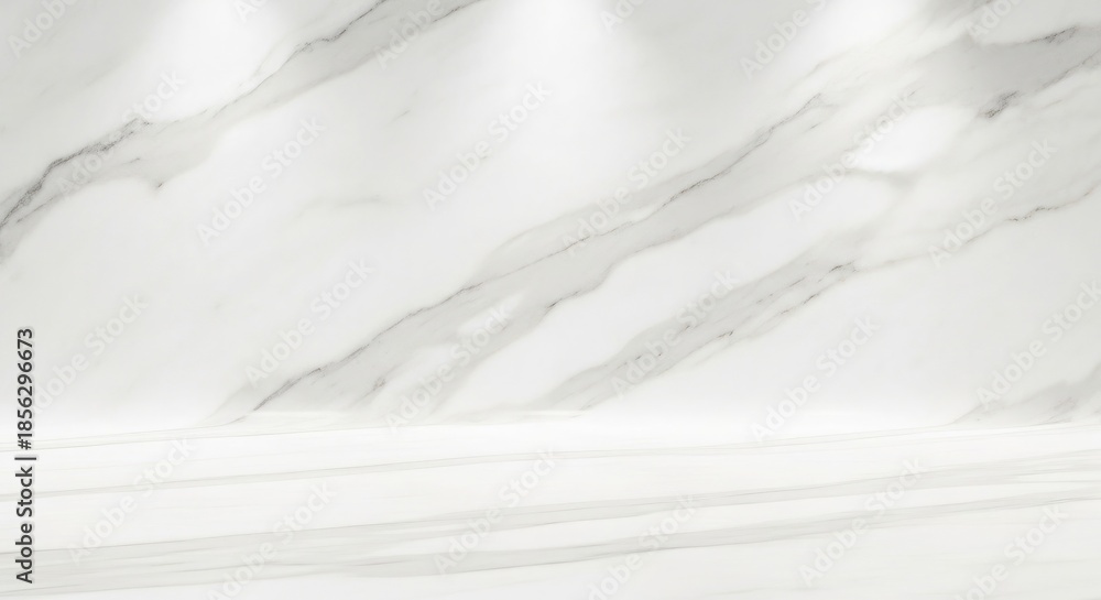 Obraz premium A close-up view of a white marble surface with gray veins and a smooth finish
