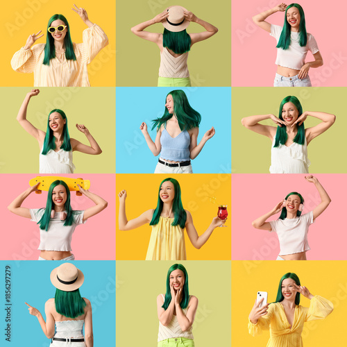 Collage of cool young woman...