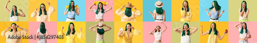 Collage of cool young woman...