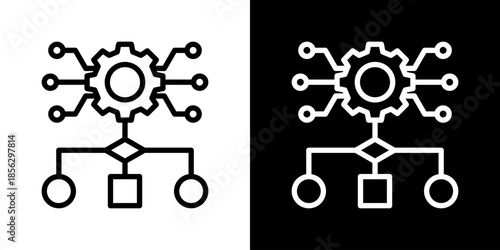 Algorithms Icon Set Vector Collection Isolated In Black And White