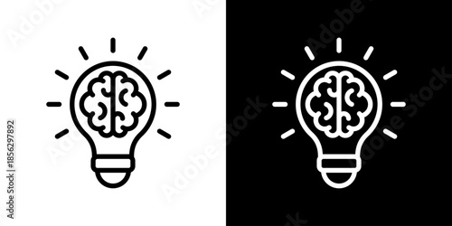 Idea Icon Set Vector Collection Isolated In Black And White