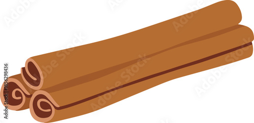 Three cinnamon sticks on a