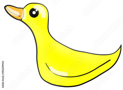 Cute Duck Balloon Cartoon 2d illustrated